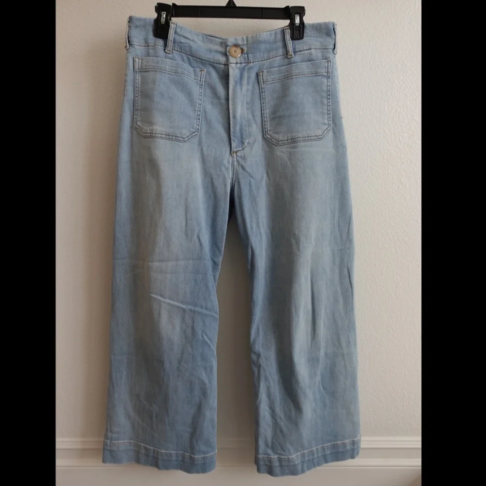 The Colette Crop High-Rise Wide-Leg Jeans by Maeve (Anthropologie) - Picture 3 of 7